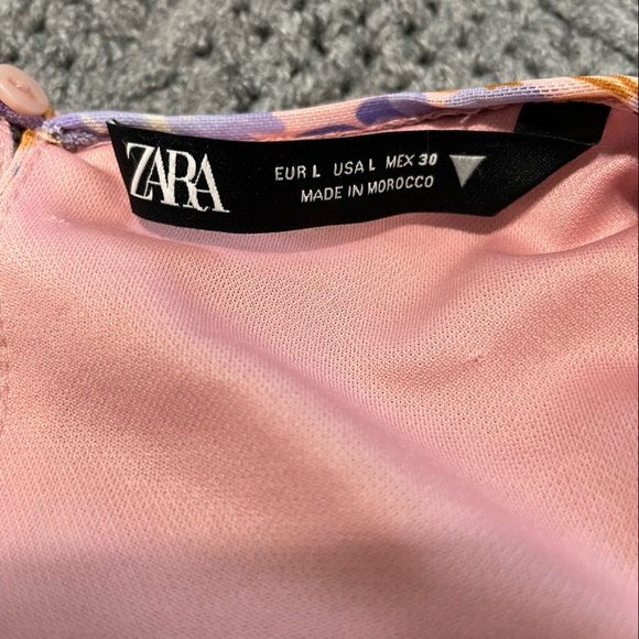 Sold- Zara Draped Floral Print Dress - Picture 9 of 9